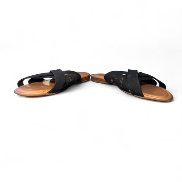 Avenue Women's Wide Fit Black Cloudwalker Judy Slip-on Slide Sandals Size 12W - Picture 8 of 8